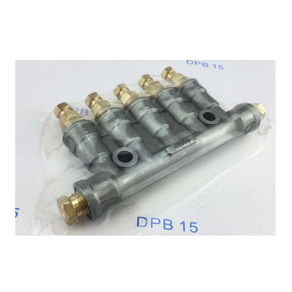High Precision Detective Volumetric Oil Distributor DPB-15 With 5 Outlets for CNC Machine Centralized Lubrication