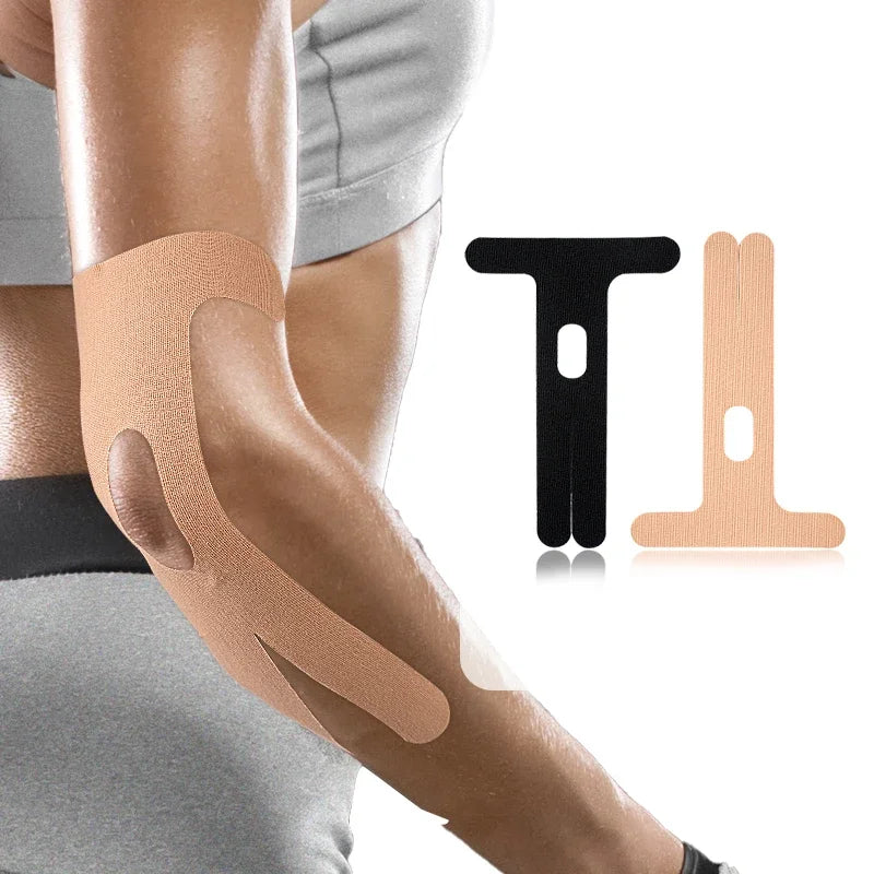 Waterproof Kinesiology Tape for Elbow Pain Relief Pre-Cut Athletic Sports Tape Muscle Support Breathable & Elastic
