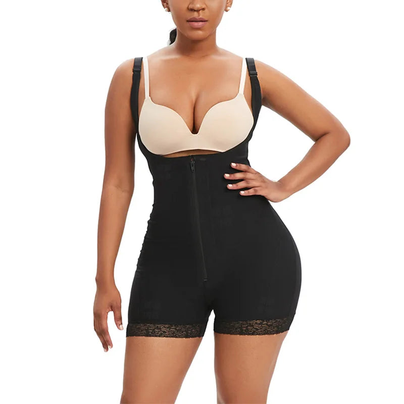 Custom High Quality Woman's Breathable Bodysuit Shapewear Full Body Shaper with Built-In Dress Shaper