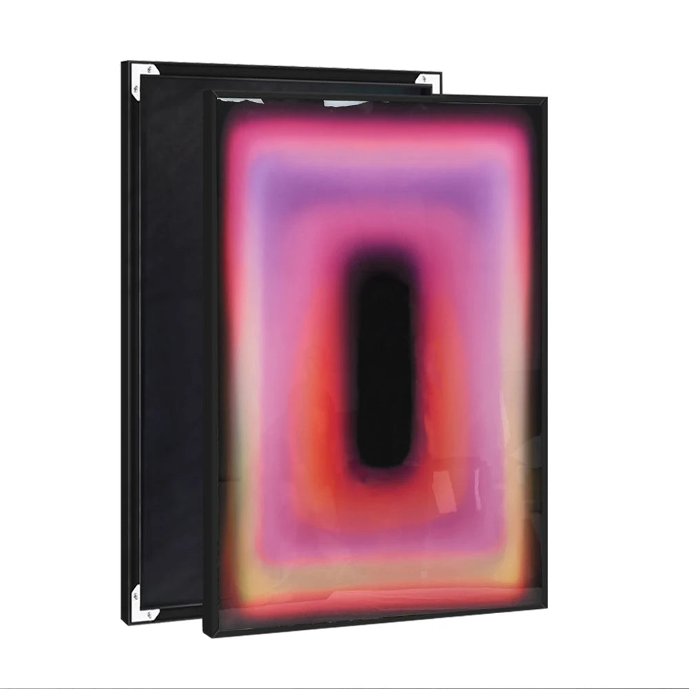 Luxury Interiors Chromatic Crystal Porcelain UV Canvas Print Wall Art Vertical Hanging Glow Neon Glossy Wall Art Painting Poster