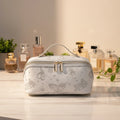 2026 Vintage Makeup Bag Large Capacity Handheld Portable for Toiletry Case New Cross-Border Internet Celebrity's Fashion PU