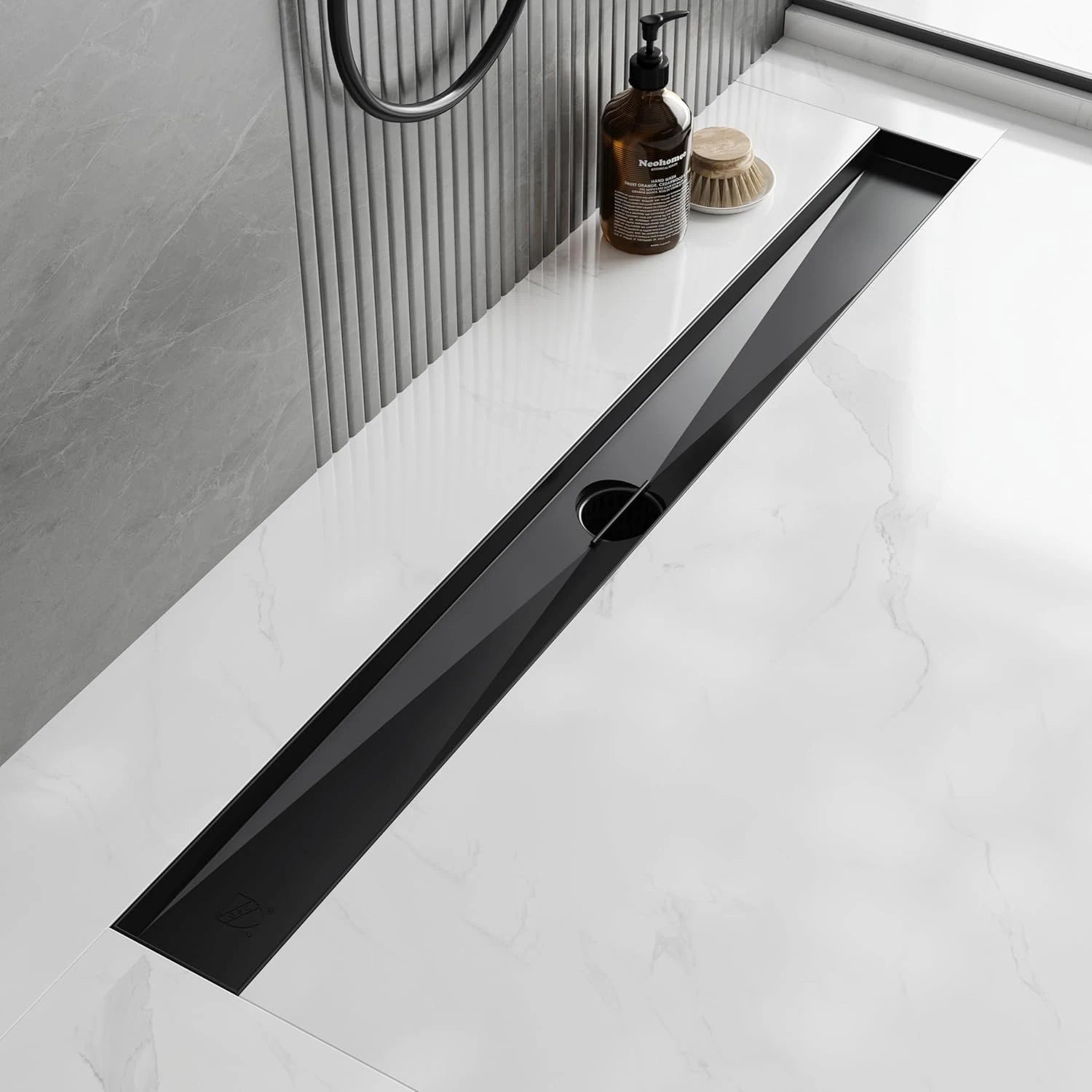 24 Inch Matte Black 304 Stainless Steel Modern Shower Drain CUPC Certified for Bathroom Use Shipped From US Warehouse