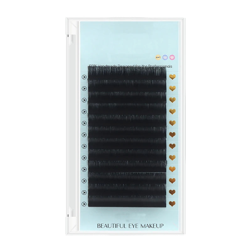 Cashmere Matte Dark Volume Lashes Extension Tray Soft 0.03 0.05 0.07mm C CC D Vegan Cashmere Lash Extensions