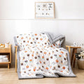 Spring Autumn Children's Quilt Soft Premium Quality Traditional Plaid Printed Bean Quilt Ultra