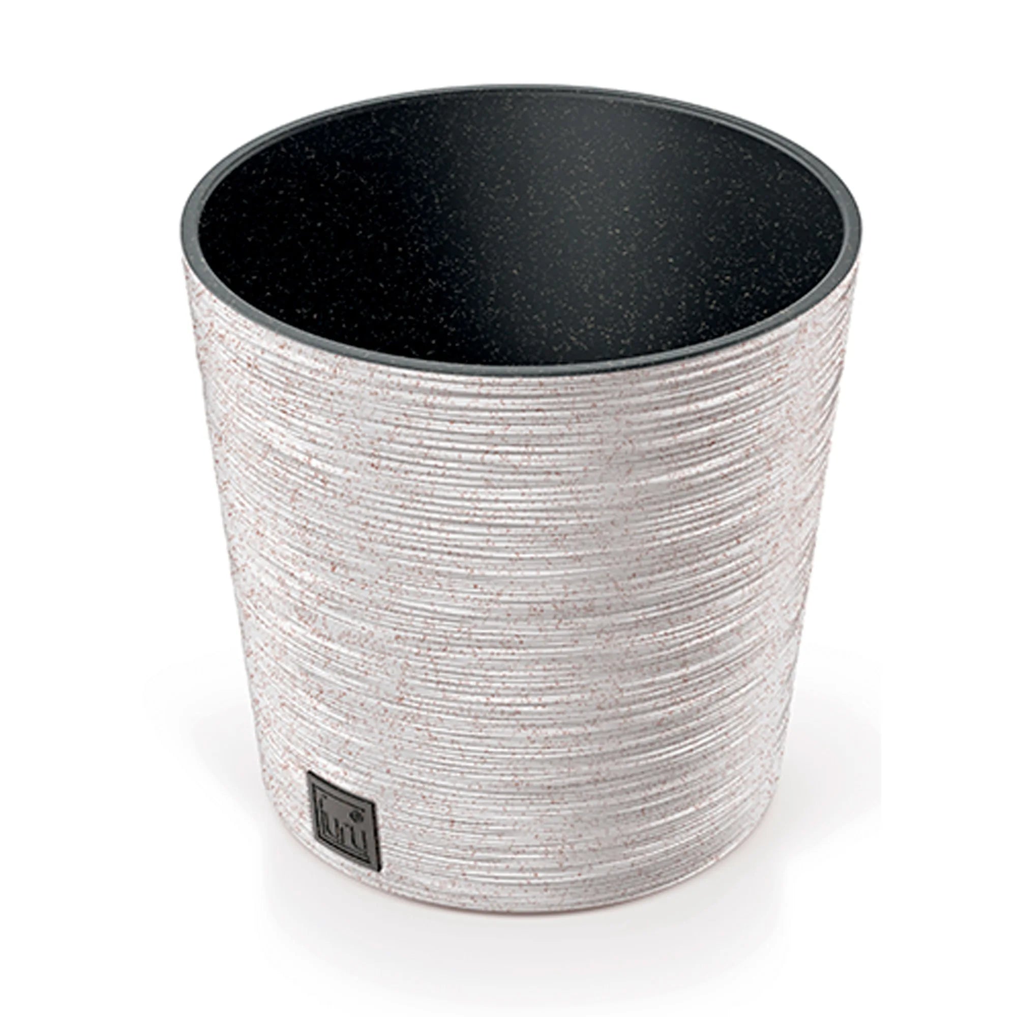 Off-white flower pot with reservoir FURU collection 25 x 25 x 22.4 cm 7.5 L capacity.
