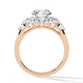 New Trendy Platinum PT950 14K Gold Plated Lab Grown Diamond Flower Shape IGI Certified Wedding Band Ring for Women