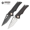 Hongrui New Desgin Survival Knife CNC Damascus Hunting Folding Knife High Quality Ebony Handle for Camping