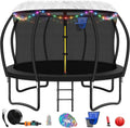 Custom Function 8FT 10FT 12FT 14FT 16FT ASTM Approved Large Backyard Pumpkin Outdoor Trampoline for Kids with Safety Net Ladder