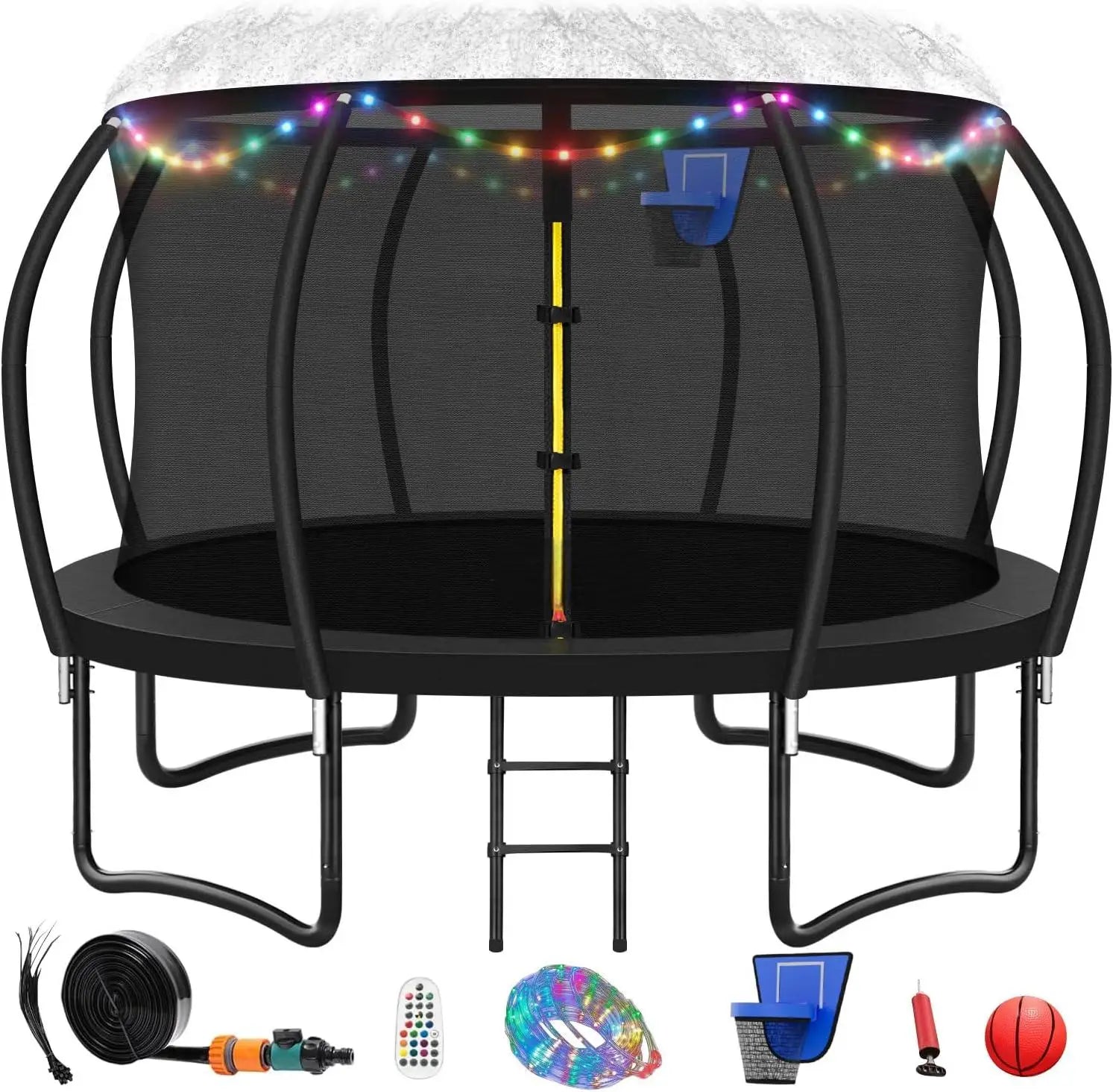 Custom Function 8FT 10FT 12FT 14FT 16FT ASTM Approved Large Backyard Pumpkin Outdoor Trampoline for Kids with Safety Net Ladder