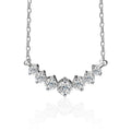 SMT005 New S925 Sterling Silver Diamond Pendant Women's Platinum Plated Simple Smile Moissanite Necklace Hiphop Christmas Gift