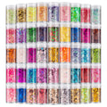 Wholesale Bulk Holographic Glitter Snow Globe Snowglobe Tumbler Glitter Chunky Powder Mix Glitter for Snowglobe Tumblers Nails