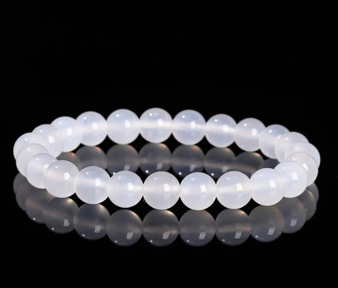 Fashionable Trendy Ball-Shaped Hot Rose Quartz Beaded Bracelets Women Men Natural Stone Gravel Chip Beads Crystal Butterfly