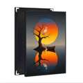 Peaceful Sunset Landscape Wall Art Deco Glossy Crystal Print Canvas Art Painting Vertical Gallery Entrance Hall Home Decoration