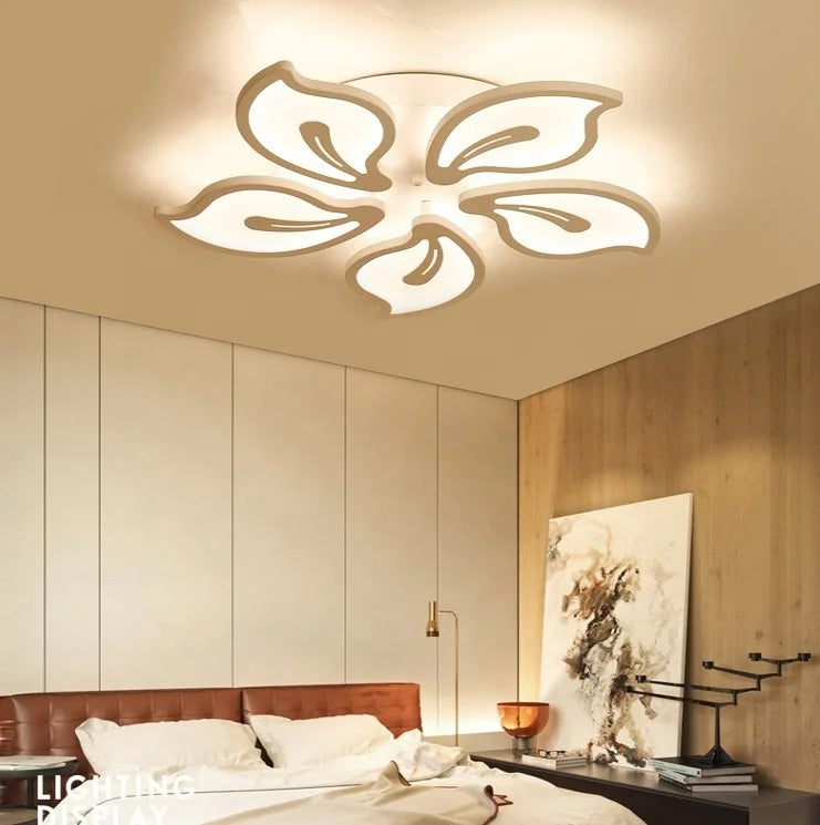 Creative Art Design Petal Ceiling Lamp Hotel Apartment Building Illumination  Plafonnier