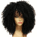 16 Inch Afro Kinky Curly Hair Wigs Natural Black Full Machine Made Wigs 100% Virgin Short Brazilian Human Hair for Black Woman