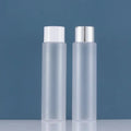 Silver Screw Cap PET Cosmetic Lotion Bottle 100ml 150ml 200ml Empty Plastic Scrub Toner Bottle for Shampoo Skin Care Packaging