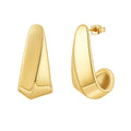 PVD 18K Gold Plated Stainless Steel Jewelry Geometric Irregular Hollow Hook Tear Drop Earrings for Women Earrings E241567