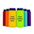 Custom Logo 12oz Neoprene Slim Can Cooler Sleeve Collapsible Beverage Holder for Outdoor Party