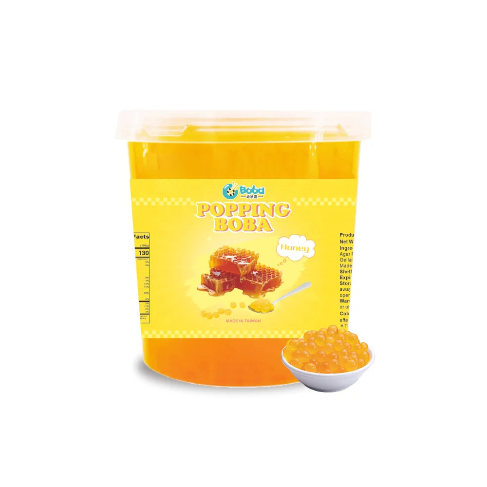 KEIFU 3.2kg Honey Popping Boba Pearl Juice Ball Instant Bursting HALAL/HACCP Certified 12-Month Shelf Life Bubble Tea Drink