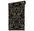 Made Germany Modern Luxury Velvet Flock Damask Black Gold Non Woven Wallpaper Rolls for Hotel & Bathroom Use 1005 X 052 m