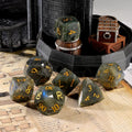 7PCS Gemstone Dice Wholesale Custom Natural Stone D6 D20 Polyhedral Set for DND RPGs Labradorite Blue Fluorite