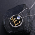 C8086 Custom Jewelry Solutions Two Wearing Methods Pendant Manufacturer Golden Supplier Rainbow Moonstone Necklace
