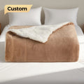 Custom Printed 100% Polyester Twin Size Flannel Fleece Knitted Blanket Super Soft Warm Lightweight for Sofa Couch Bed Double