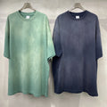 LOW MOQ 250gsm 100% Cotton Spray Washed Custom Acid Wash Vintage T-Shirt Oversized Plus Size Graphic Print Logo T Shirt