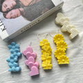 Early Riser Stacking Hearts Shape Candle Mould 3D Scattered Love Sunflower Silicone Mold Silicone Mold for Making Candles