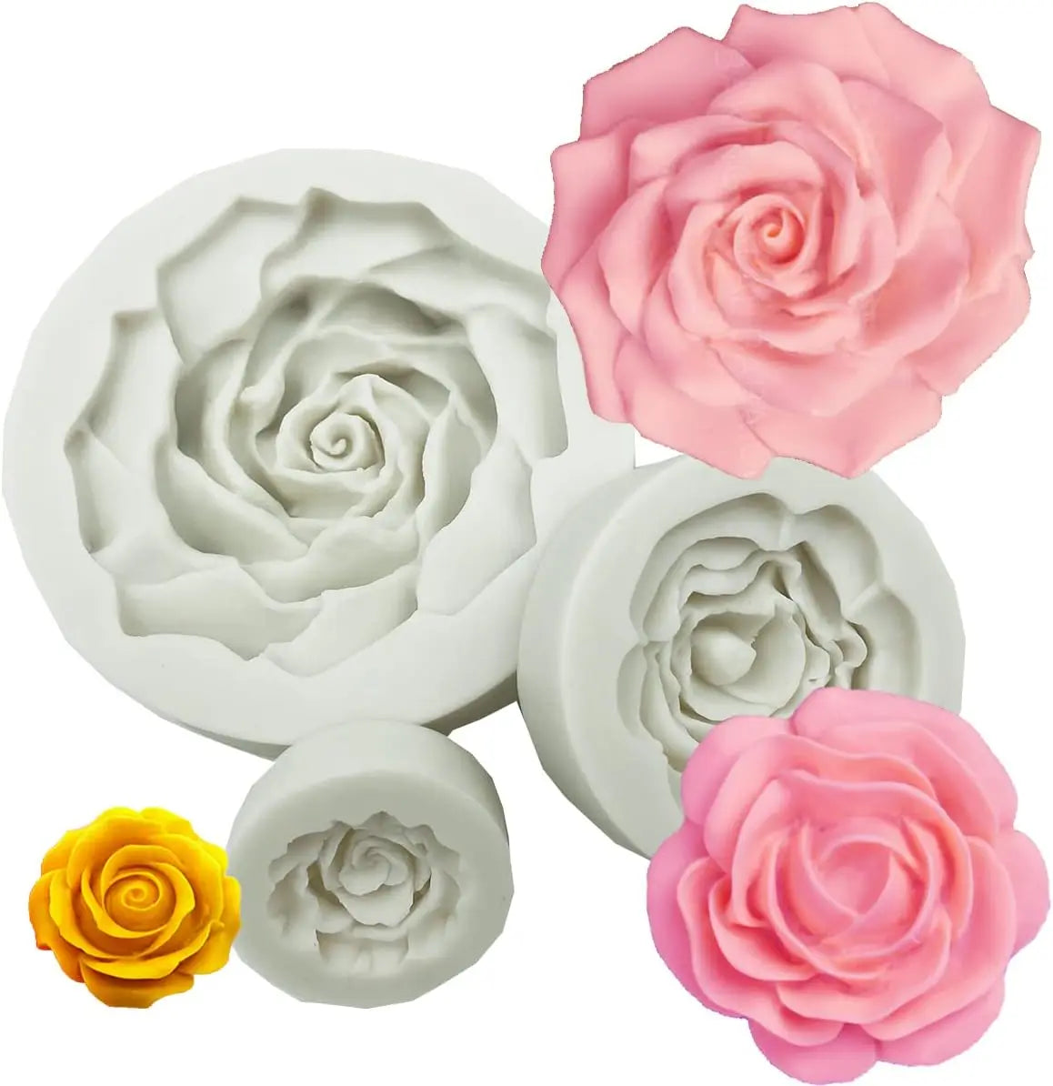 Food Grade Popular 3D Rose Gummy Silicone Mold Suitable for Cake Decoration Polymer Clay Candy Mold for Cake Decoration