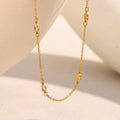 Dreamshow Dainty Zircon Jewelry Chain Necklace Gold Plated Necklace Tarnish Free Stainless Steel Jewelry