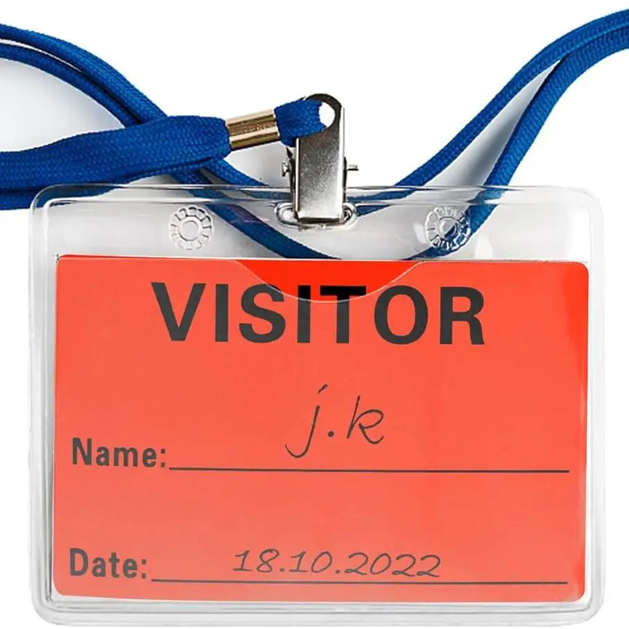 Visitor Pass Stickers Orange Visitor Name Identification Labels 2 X 3 Inch Stickers 300 Labels Per Roll