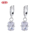 Wholesale Fashion Drop Earrings Sparkling Zircon Silver Style Silver Earrings 925 Sterling