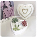 Wholesale Heart Shaped  Succulent Flower Pot Silicone Mold for Concrete Flower Gypsum Aromatherapy Casting