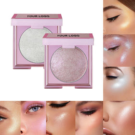Wholesale Diamond Glow Vegan Makeup Glow Face Illuminating Makeup Highlighter Bronzer Powder Pressed Highlighter Private Label