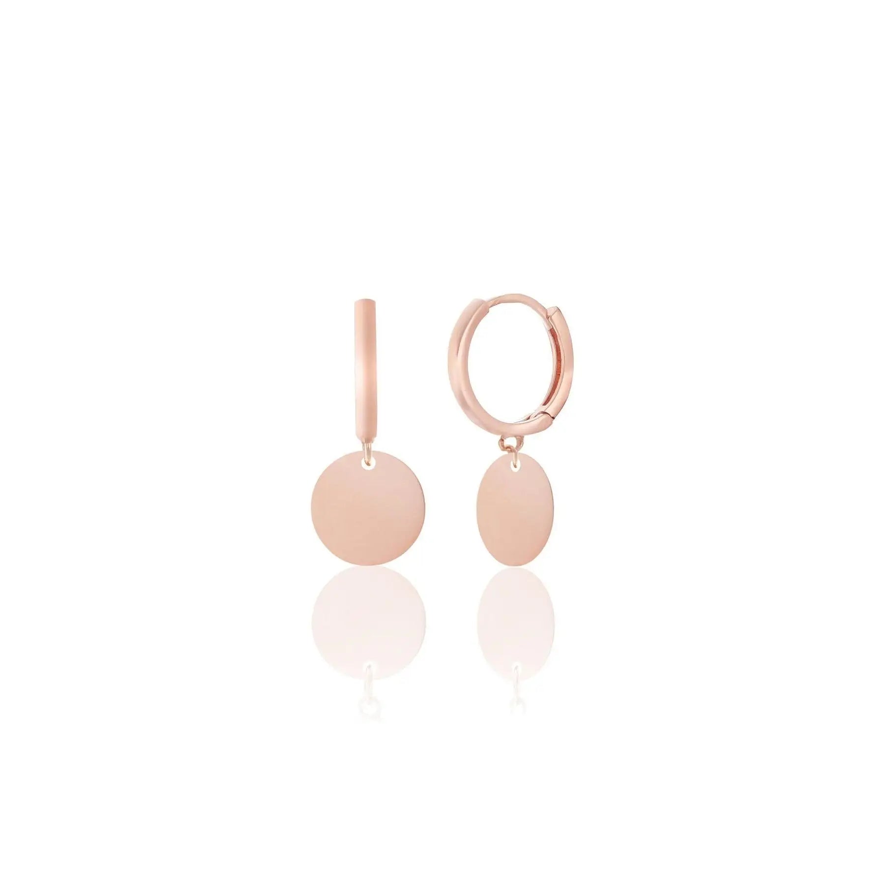 Azuris 925 Sterling Silver Round Plate Design Fine Stud Earrings From Turkey TR