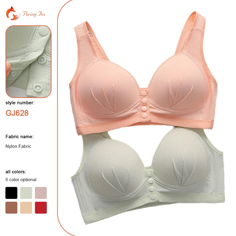 Wholesale Sexy Push-Up Front Closure Wire Free Strapless Breastfeeding Full Cup Large Size Sporty Eco-Friendly Women's Bra