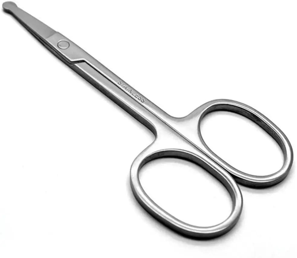 Professional Sustainable Stainless-Steel Beauty Scissors Manicure Scissors Sharp for Facial Hair Eyelashes Nose Hair Removal