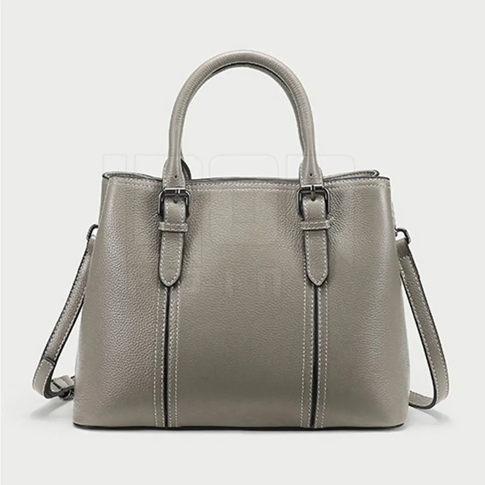Women Genuine Leather Bags Two Straps Zipper Closure Large Capacity Trendy Fashionable Lightweight Compact Comfortable Daily Use