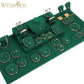 WYP Jewelry Display Stand Wholesale Green Jewelry Display Set  6 Piece Luxury Ring Earring Bracelet Showcase Stand