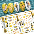 Colorful Summer Rose Flower Nail Art Sticker Self Adhesive 3D Flower Nail Stickers for Women