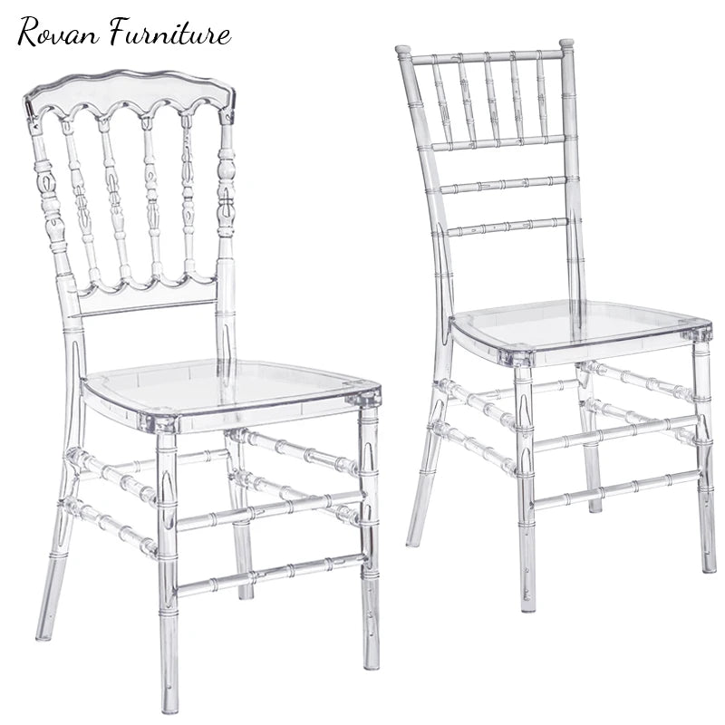RTS TOP Wedding Chair for Guest clear Bride and Groom Wedding Chair clear Plastic Chair