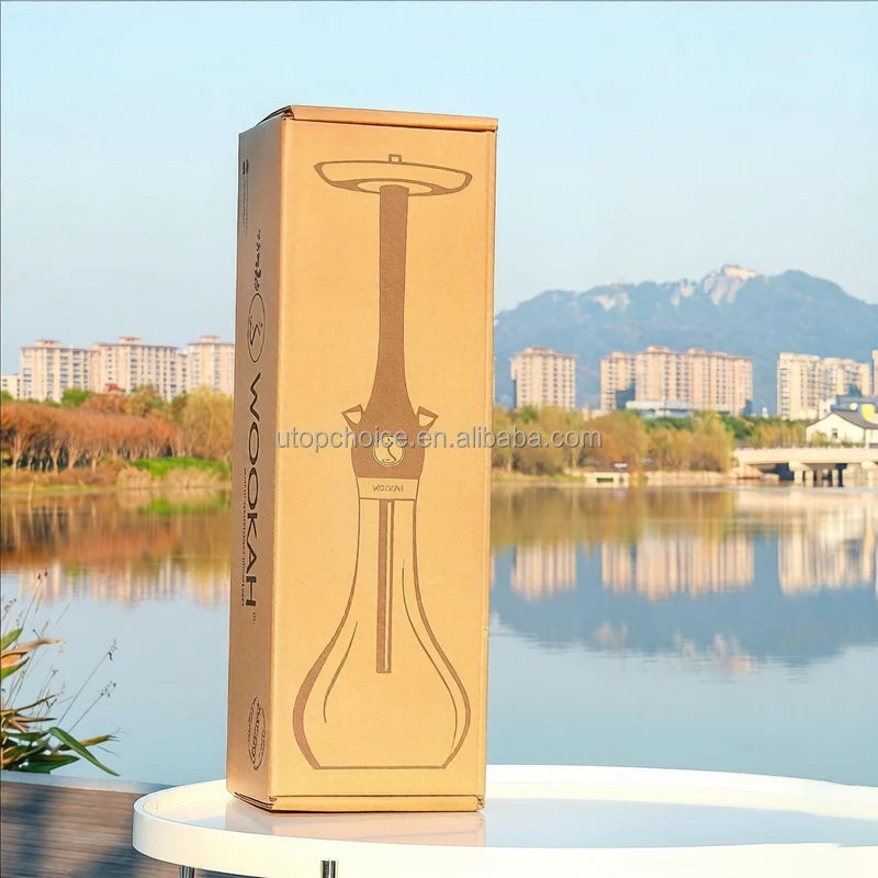 New Wood Aisi Stainless Steel Sheesha Cheap Glass Hukkah Shisha European Chicha Best Quality Hookah with logo Narghile Set