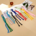 Wholesale Colors Nylon Braided Rope Car Key Chains Bag Charms Rope Braided Lanyard Keychain Diy Rope Keychain Accessories
