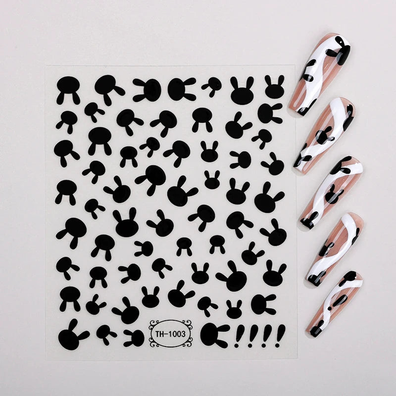 Custom Factory Wholesale love Pattern Exquisite Nail Art Decals Decorative Nail Art Decals