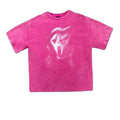 Custom 100% Cotton Pink Washed Oversized Men's T-Shirts Heavyweight 200gsm Soft Hip Hop Drop Shoulder Vintage Long Silk Screen