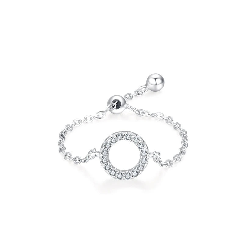 Simple Rings for Women Wholesale Cubic Zirconia Fashion Jewelry Dainty 925 Sterling Silver Rings