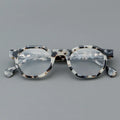 Retro Geometric Acetate Eyeglasses Bold Polygon Prescription Frames with Unique Curved Temples MegaBDM