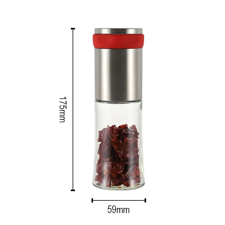 Wholesale Home & Restaurant Manual Dried Chili Grinder Glass Commercial Use Mill MegaBDM