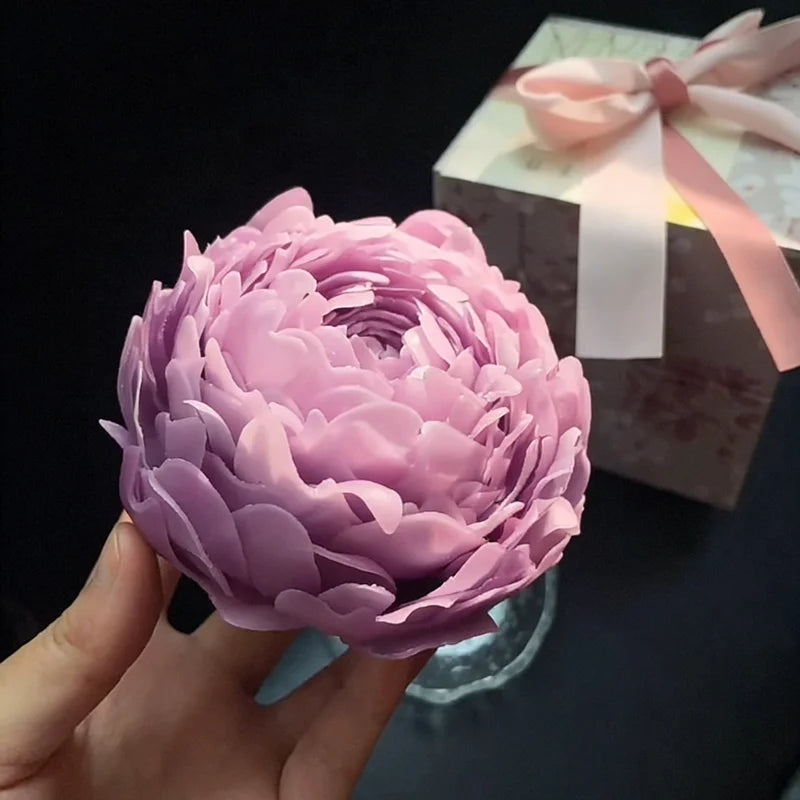 Scented Candles Flowers Luxury Brown Shoaed Girl Jasmine Tapered Peony logo Blue Wreaths Shapes Decoration Flower Candle Blue